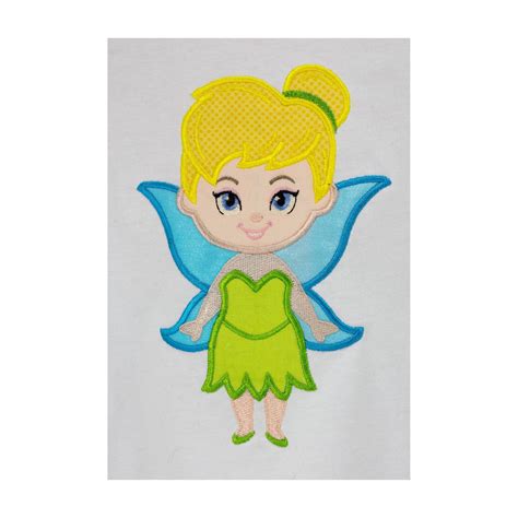 Tinkerbell Fairy Princess Applique Machine Embroidery Design Etsy