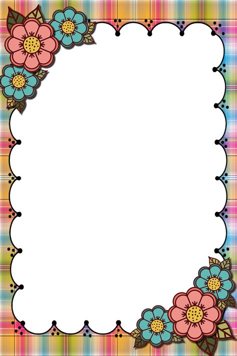 Decorative PNG frame | Colorful borders design, Floral border design