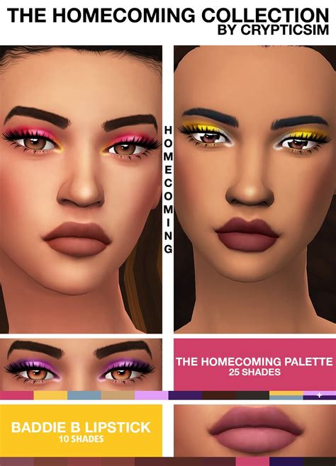 The Homecoming Collection Sims 4 Cc Makeup Sims 4 Sims