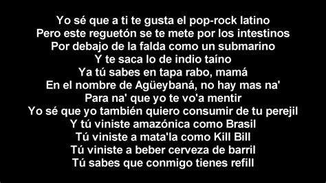 Calle 13 Atrévete Te Te Letra Youtube