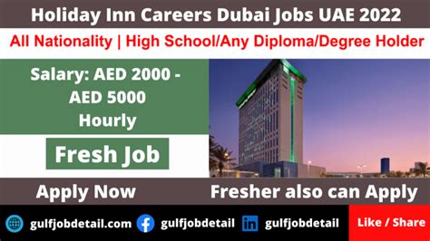 Holiday Inn Careers Dubai Jobs Uae 2022 Apply Now Gulf Job Detail