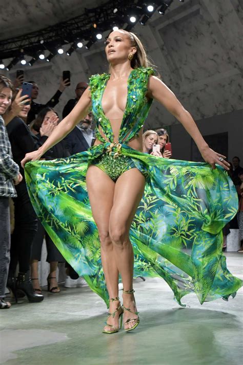 Jennifer Lopez Walks The Runway At The Versace Show During Milan Fashion Week Spring Summer
