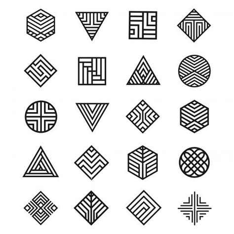 Premium Vector Set Of Geometry Shape Icon Geometric Shapes Design