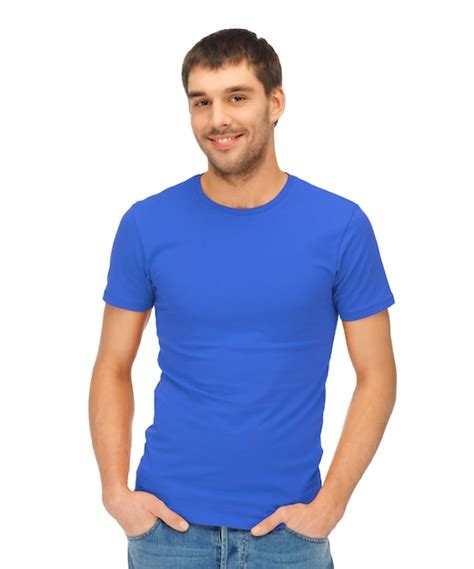Premium Photo Bright Picture Of Handsome Man In Blue Shirt