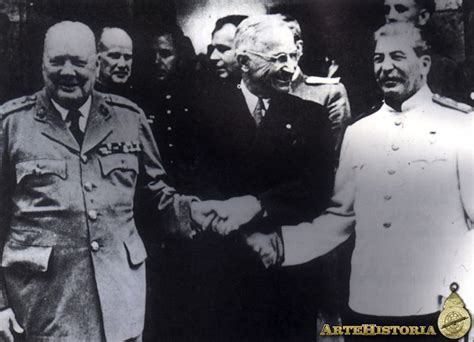 Churchill Truman Y Stalin En La Conferencia De Potsdam