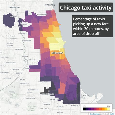 Percentage Of Chicago Taxis That Pick Up A New Fare Within 30 Minutes
