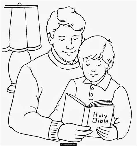 Holy Bible Kids Coloring Page Free