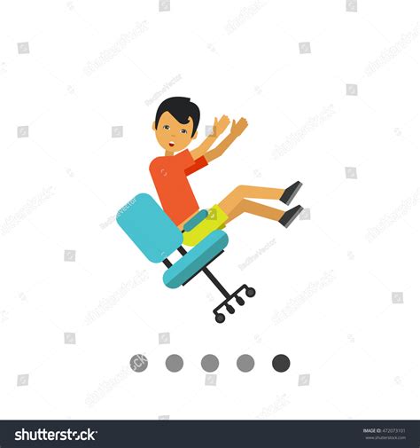 Falling From Chair Icon Stock Vector Illustration 472073101 Shutterstock