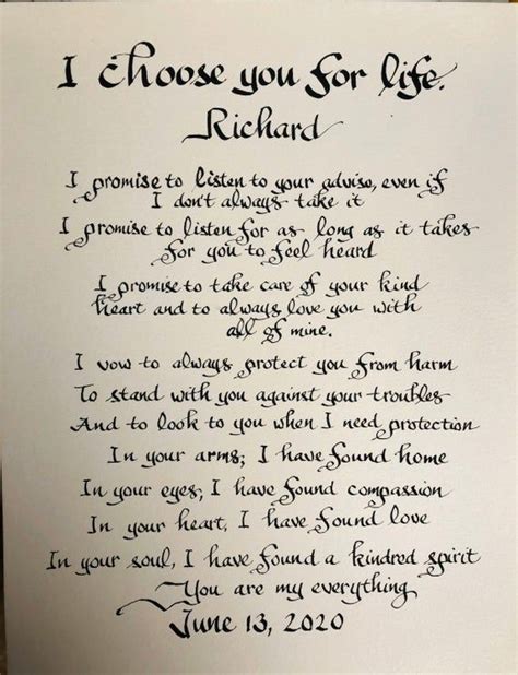 Hello This Is A Great Idea To Give These Beautiful Wedding Vows To