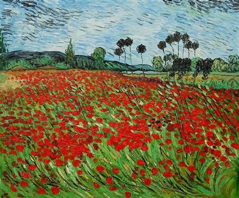 Picture Library Field With Poppies By Vincent Van Gogh Van Gogh Art