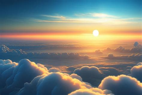 Premium Photo Sun Rise In Cloudy Sky Background Dramatic Sunrise