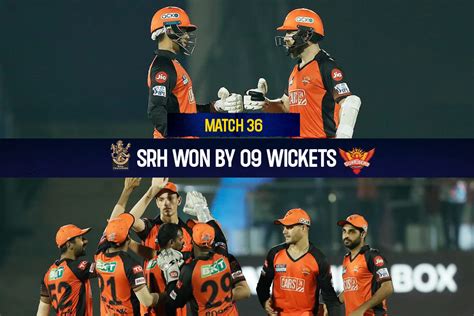 Srh Beat Rcb Highlights Sunrisers Thrash Rcb To Jump To 2nd Spot In
