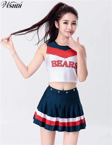 S Xxl Fashion Sexy High School Musical Cheerleader Uniform Cheer Girls Cheerleading Costume Tops