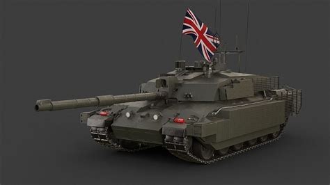 Challenger 2 Tes 3d Model Rigged Cgtrader
