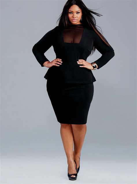 Black Evening Dress Plus Size Photo