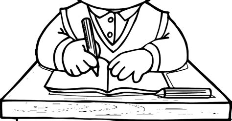 Children Writing Coloring Pages Coloring Pages For Kids