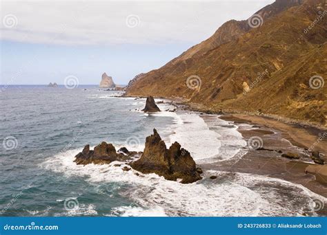 A Praia Arenosa De Benijo Na Ilha De Tenerifethe Canary Espanha Imagem