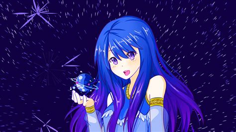 Download Wallpaper 3840x2160 Girl Space Anime Moon Planet 4k Uhd 16