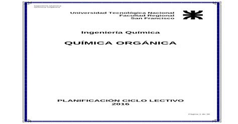 Quimica Organica 2016 Arsacsanfranciscoutn