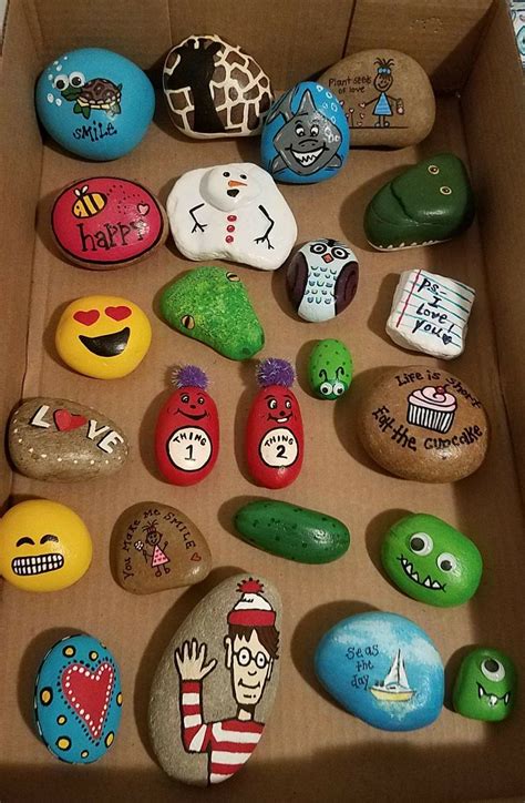 Thing 1 And Thing 2 Painted Rocks Rock Painting Designs Rock Painting