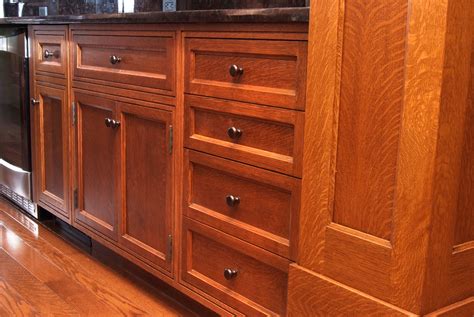 When matched with oak window and door frames, chair rail, and other trim, as well as oak kitchen. Custom quartersawn white oak kitchen cabinet doors and ...