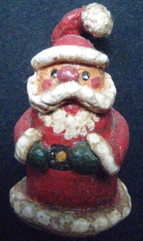 Primitive Santa Miniature Folk Art Santa Original By Folkartworks