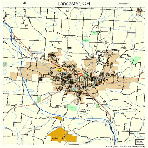 Lancaster Ohio Street Map 3941720