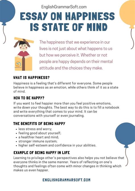 Essay On Happiness Is State Of Mind Englishgrammarsoft