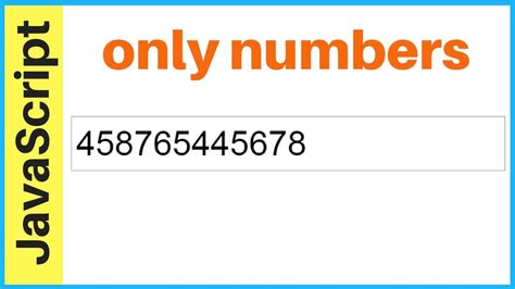 Javascript How To Make Html Input Text Allow Only Numeric Values In