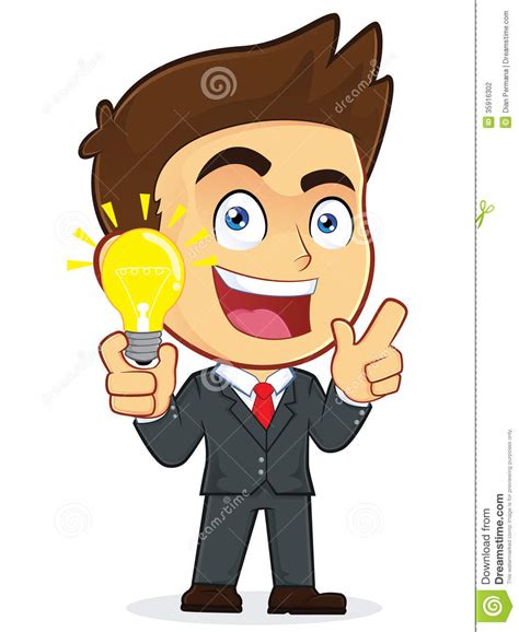 Businessman Creative Idea Stock Vector Illustration Of