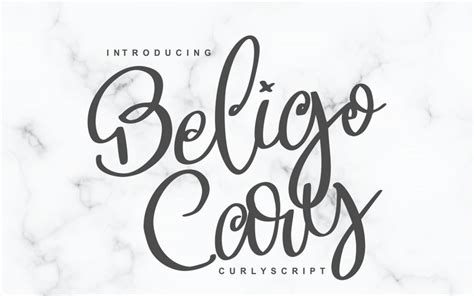 Beligo Cary Curly Cursive Font 93407 Templatemonster