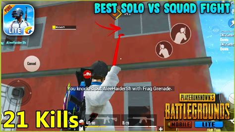 Best Solo Vs Squad Fight Ever Pubg Mobile Lite Gameplay Bfs H2243