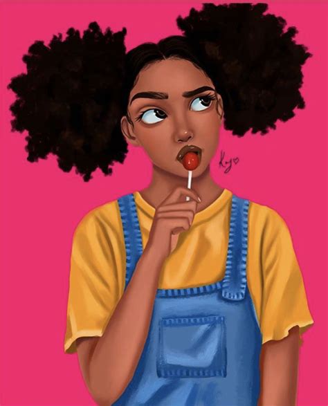 ᴀʀᴛ ʙʏ Princesskay On Instagram♡ Black Girl Art Black Love Art