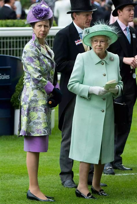 Queen Elizabeth Princess Anne Photos Together Through The Years Royal Ascot Ladies Day Image