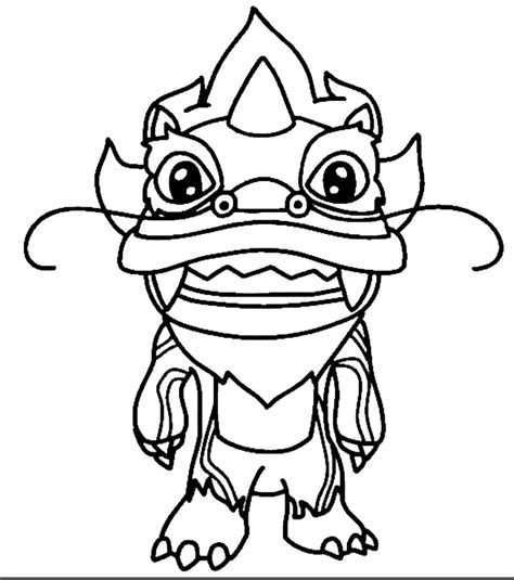 Dibujos De Nian Beast Dragon Stumble Guys Para Colorear Divertirse