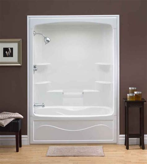Liberty 60 Inch 1 Piece Acrylic Tub And Shower Whirlpool Left Hand The Home Depot Canada