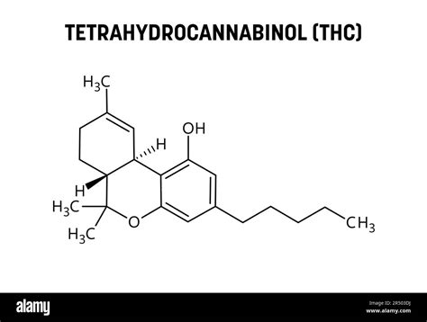 Tetrahydrocannabinol Or THC Molecular Structure Tetrahydrocannabinol