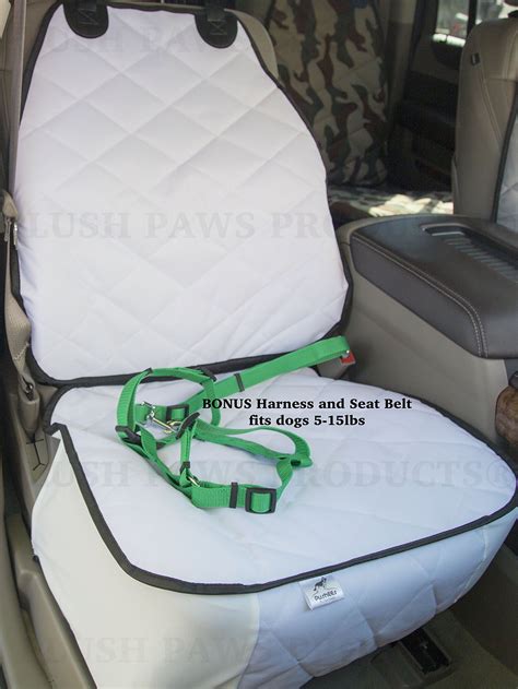 Plush Paws Products Copilot Bucket Car Seat Cover With Seat Belt And