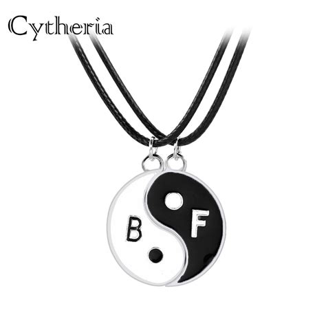 Yingyang Taiji Bff Necklaces Pendants For 2 Best Friends Forever