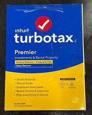 Used New Intuit Turbotax Premier Investments Rental Federal State