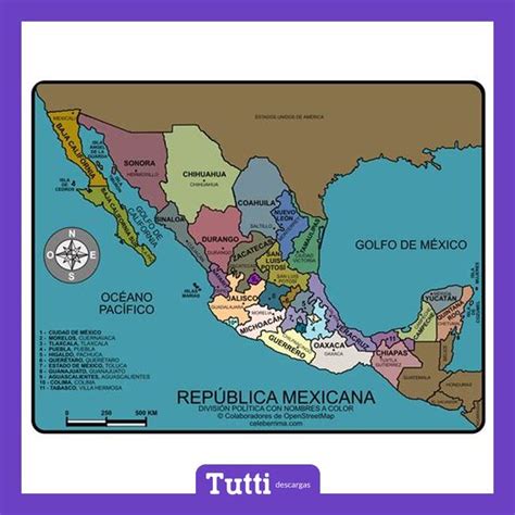 Mapa De La Rep Blica Mexicana Con Nombres Y Capitales Tutti Descargas The Best Porn Website