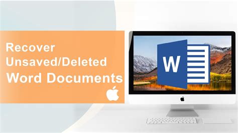 5 Ways To Recover Unsaveddeleted Word Documents On Mac Youtube