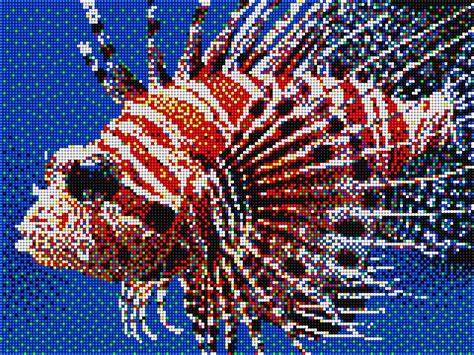 Weitere ideen zu pixel art, bilder, neue wege. Fish with Pixel Art Quercetti - 16 pegboards | Pesce con ...