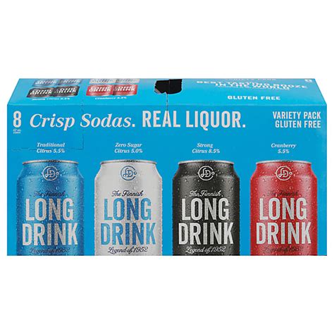 Long Drink Variety Pack Crisp Sodas 8 12 Oz Cans Beer Wine