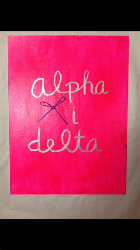 Alpha Xi Delta I Painted This By Hand And Then Realized It Wouldve