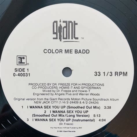 Color Me Badd I Wanna Sex You Up 1991 Giant Records Randb New Jack Swing 12 Nm Ebay