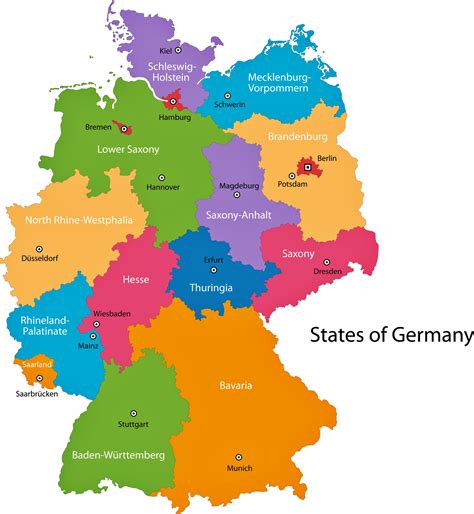 Mapa De Regiones Y Provincias De Alemania