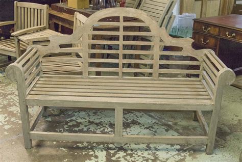 Lutyens Style Garden Bench Weathered Teak And Slatted After A Design By Sir Edwin Lutyens 166cm W