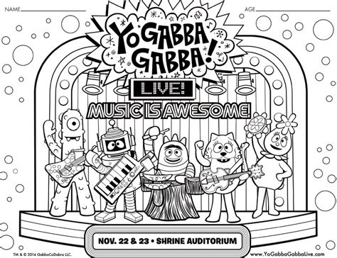 Printable coloring pages for kids. Yo Gabba Gabba Dj Lance Coloring Pages - Coloring Home