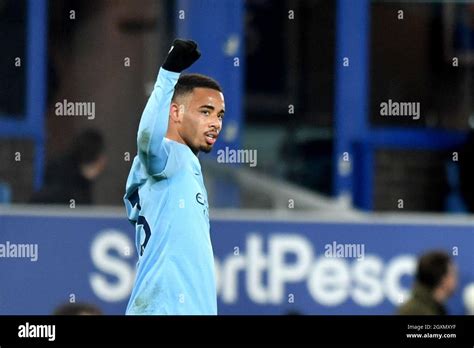 Manchester Citys Gabriel Jesus Celebrates Scoring His Sides Second